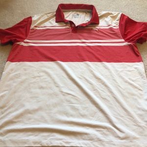 Puma golf boys golf shirt red white youth XL
